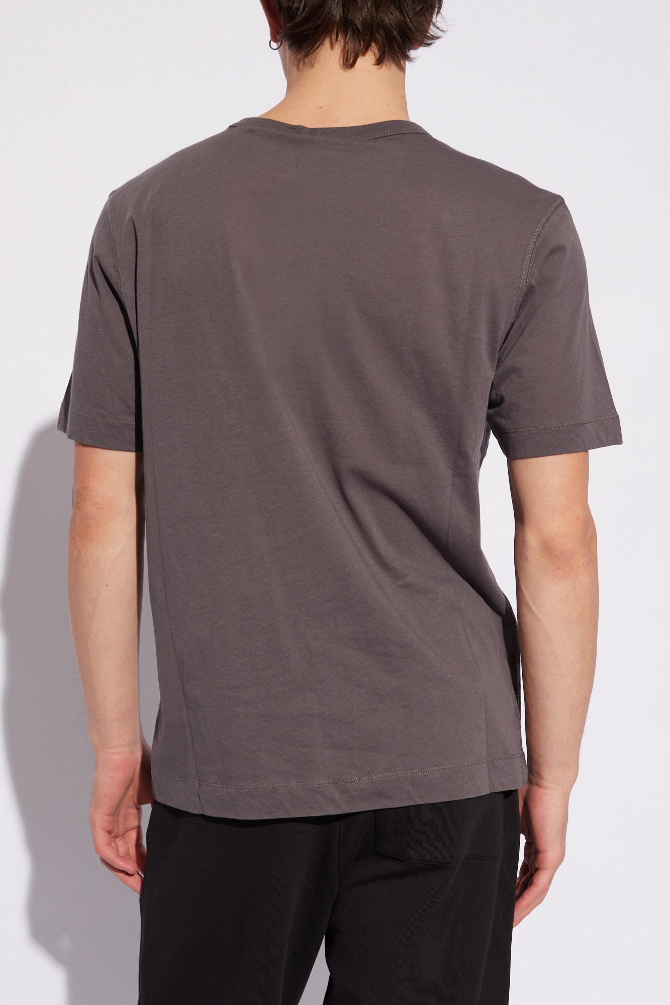 Tシャツ・カットソー Dries Van Noten Grey Cotton T-Shirt With Contrasting Floral Dries Van Noten Grey Cotton T-shirt With Contrasting Floral